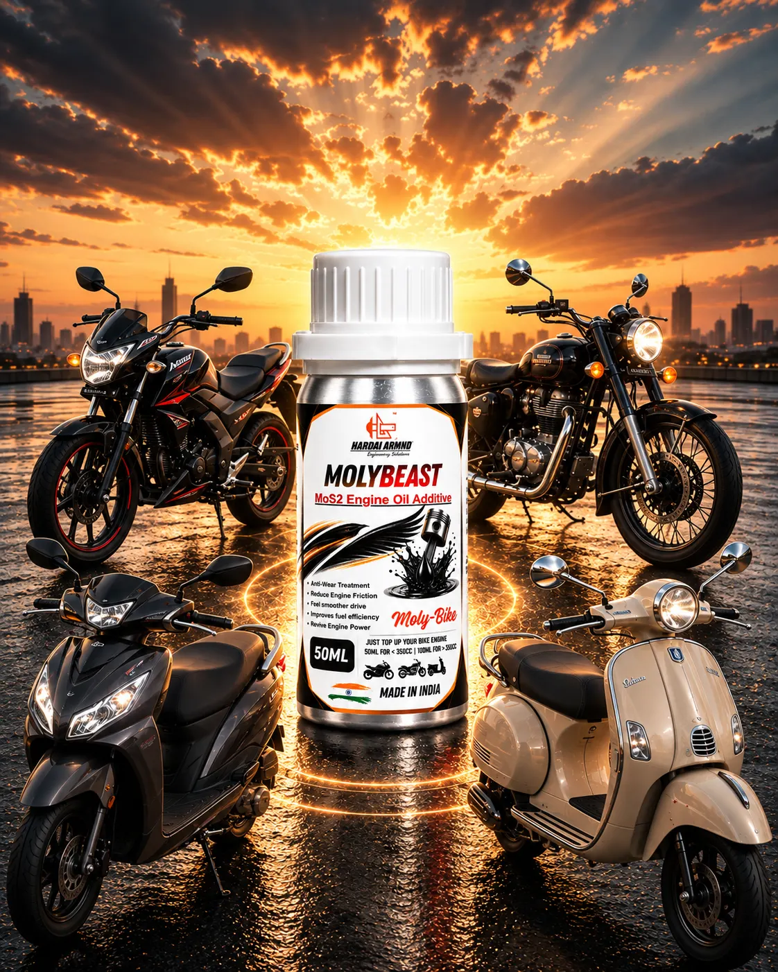 Hardai ARMND MolyBeast MoS2 Engine Oil Additive