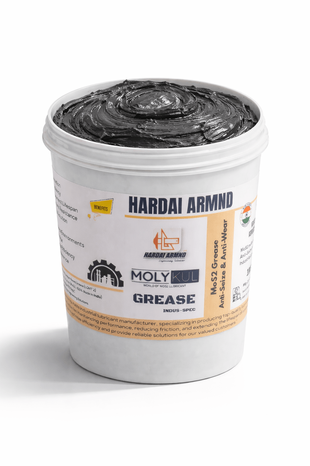 MolyKul MoS2 Grease for industrial application| Lithium + Anti-Seize MoS2 - 650 Deg C - Image 2