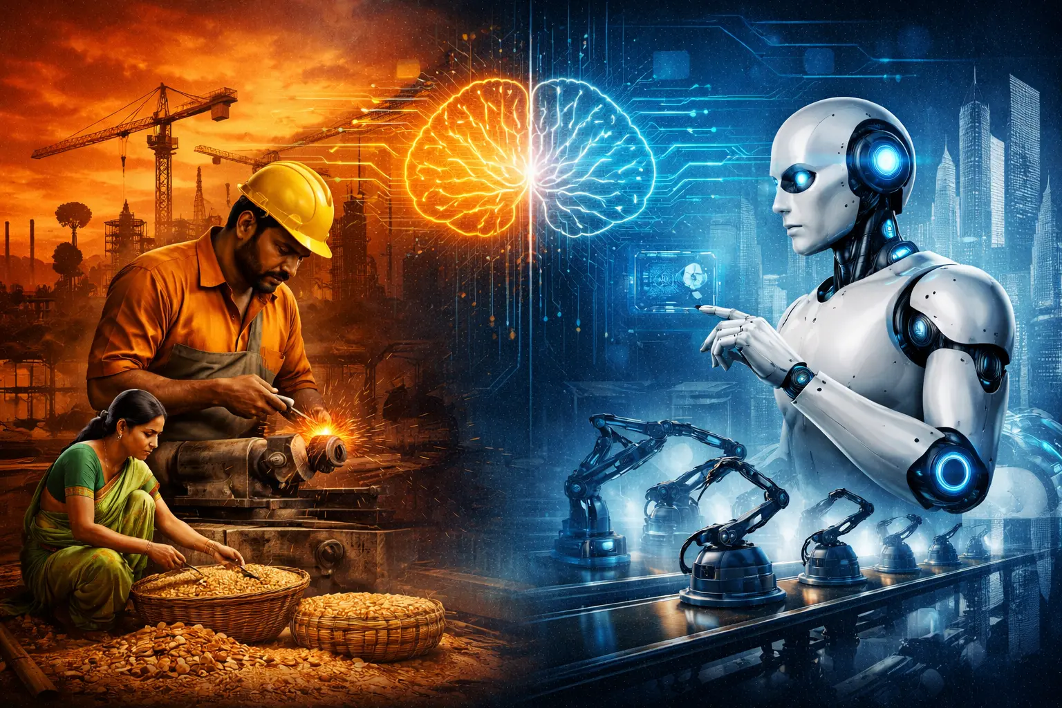 Manual to Smart AI Automation Changing Indian Industries Manual to Smart AI Automation Changing Indian Industries