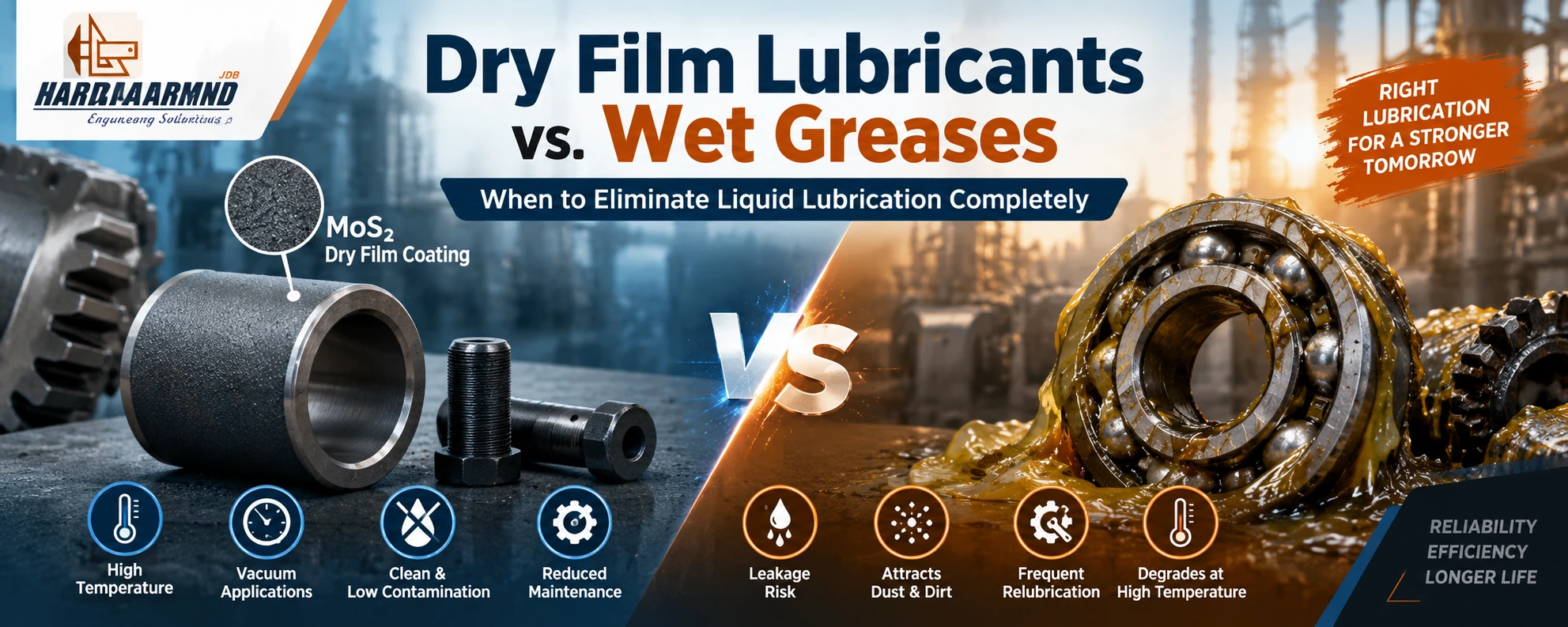 Dry Film Lubricants vs. Wet Greases When to Eliminate Liquid Lubrication Completely Dry Film Lubricants vs. Wet Greases When to Eliminate Liquid Lubrication Completely